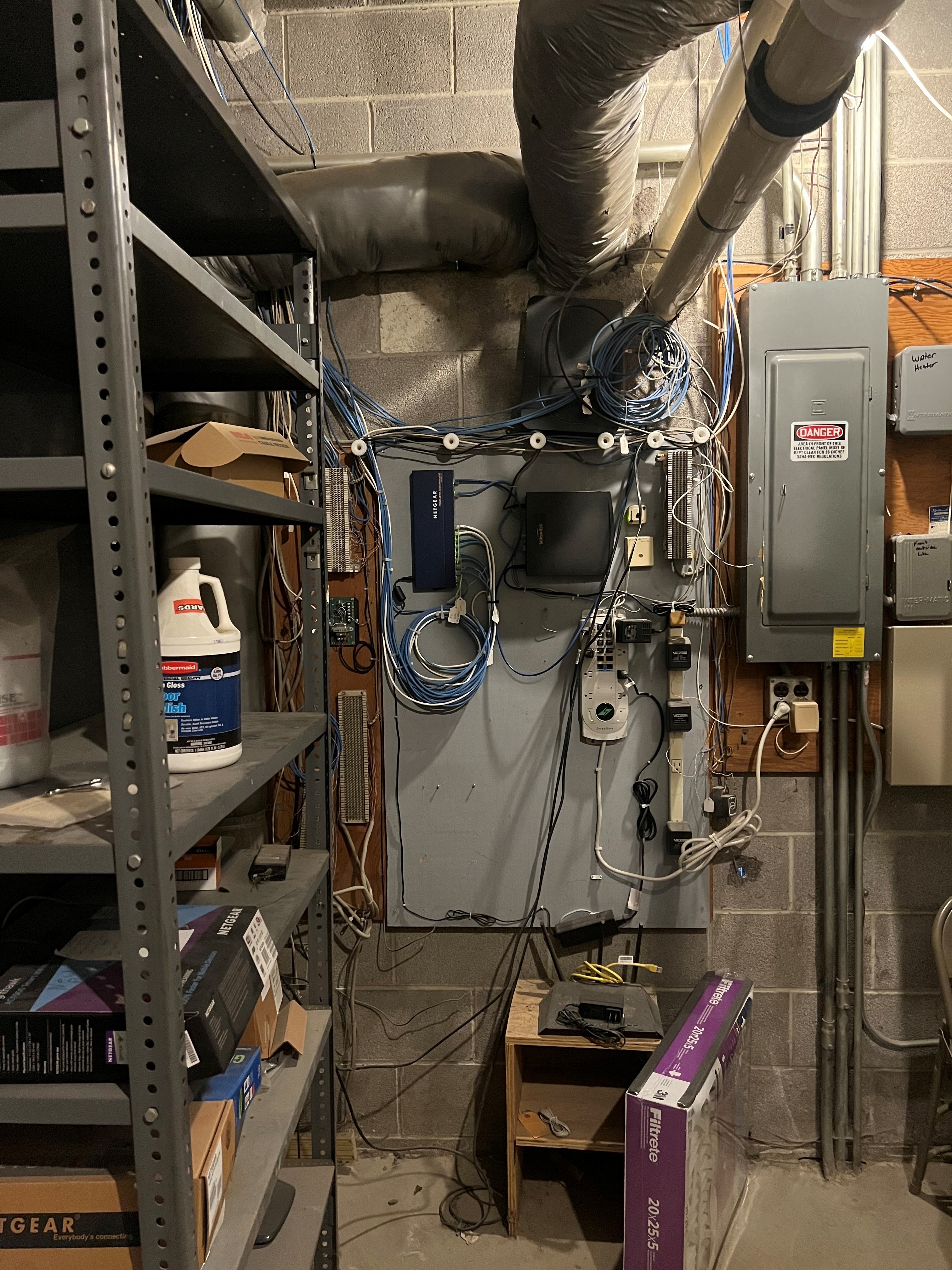 Network and communications equipment before reorganization
